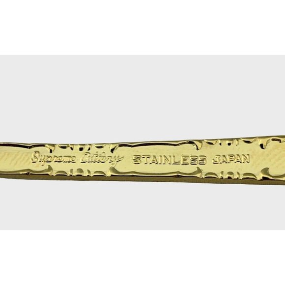 Towle Supreme Cutlery Japan TWS120-GOLD Gold Electroplate 4 Soup Spoons 7" - Picture 8 of 8